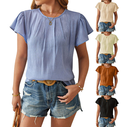 Dam Festtopp Blommig Satin Löst Sittande-2