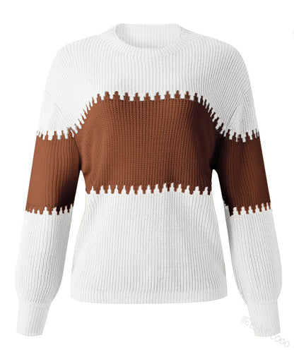 Variant image for Dam Sweatshirt Långärmad Rundhals Akryl Trendig Tjocktröja-51