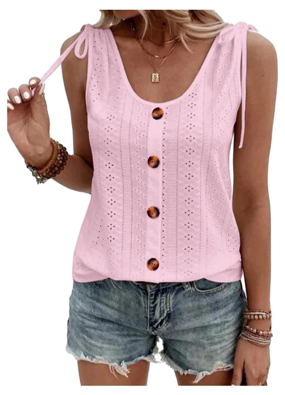 Variant image for Dam Väst Rund Hals Kabelknappfri Mjuk Polyester-16