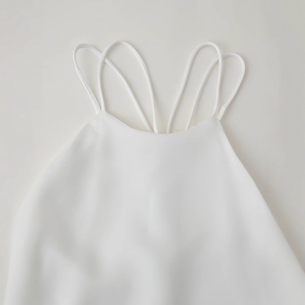 Dam Klänning Ärmlös Med Smal Ryggdekoration Polyester Fina Dam Klänningar-3