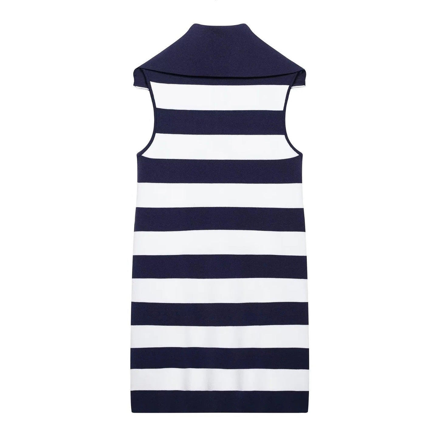 Kvinnors Klänning Chic Krage Ränder Stretchigt Tyg 5