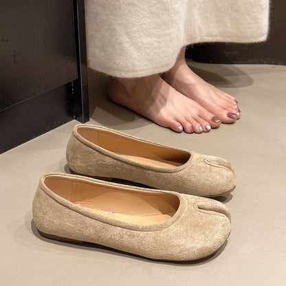 Kvinnors Ballerinaskor Mocka Ergonomisk Fotbädd 5