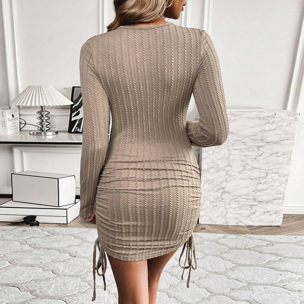 Kvinnors Minikjol Bodycon Hög Midja Polyester-5