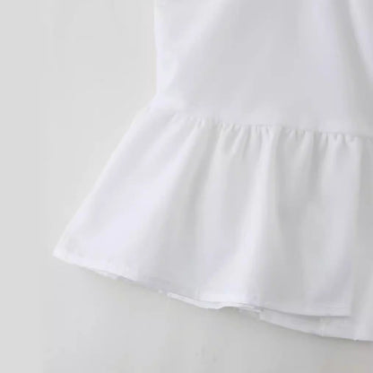 Dam Top Spaghettiband Ruffles Polyester 4