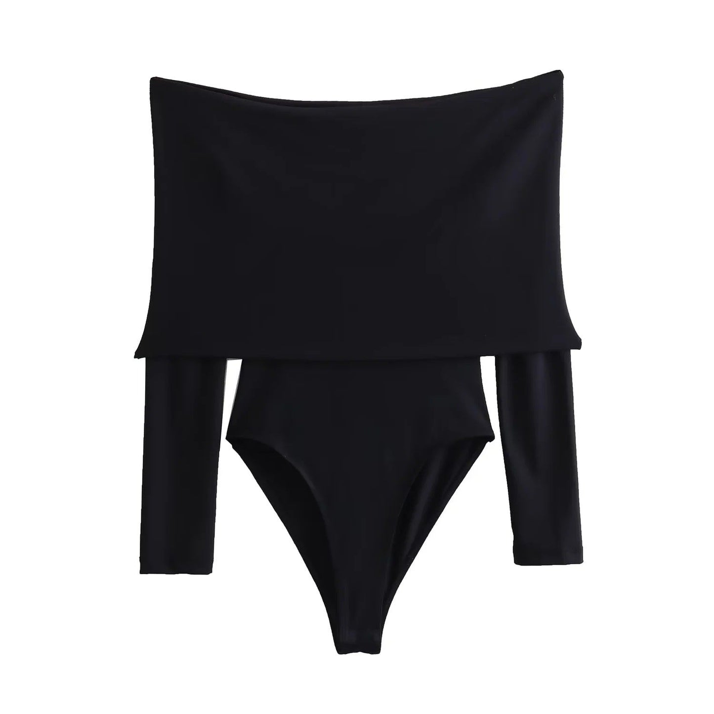 Kvinnors Bodysuit Utanför Axlarna med Långa Ärmar – Elastisk och Mångsidig, Perfekt för Vardag och Fest 6