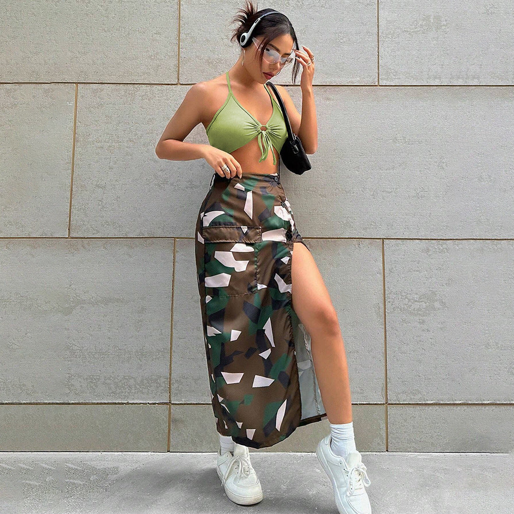 Dam Tröja Snörning Ihåliga Detaljer Lätt Elastiskt Tyg-5