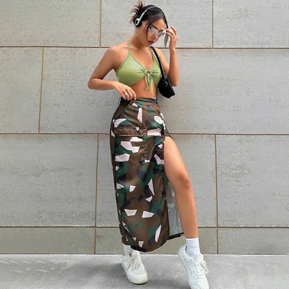 Dam Tröja Snörning Ihåliga Detaljer Lätt Elastiskt Tyg-5