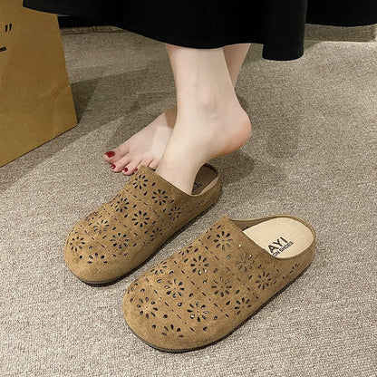 Dam Träskor Blommig Design Ergonomisk Trätofflor med Halkfri Sula-2