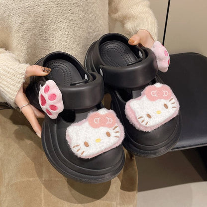 Sandaler Dam med Justerbara Remmar och Kattmotiv – Syntetiskt Läder, Bekväm och Lätt Design 9