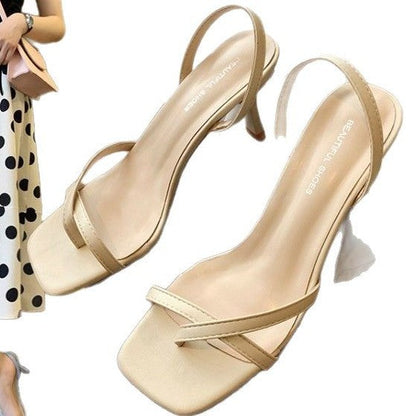 Dam Sandaler Slopdesign Smala Remmar Högkvalitativt Material-6