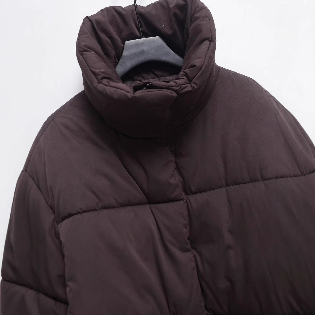 Damjacka Kort Stativkrage Bomull Polyester för Streetwear-4