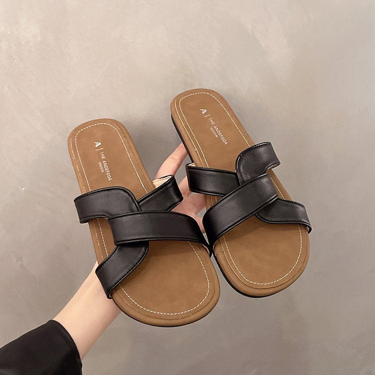 Dam Sandaler Slip-On Elegant Design Syntetisk med Vadderad Sula-3