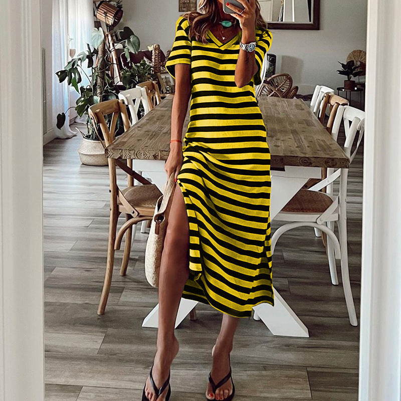 Variant image for Dam Klänning Asymmetrisk Rockstil Midi Acetat-13