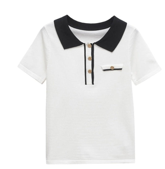 Kvinnors Poloshirt Modern Design Bomull Elegant Komfort 1