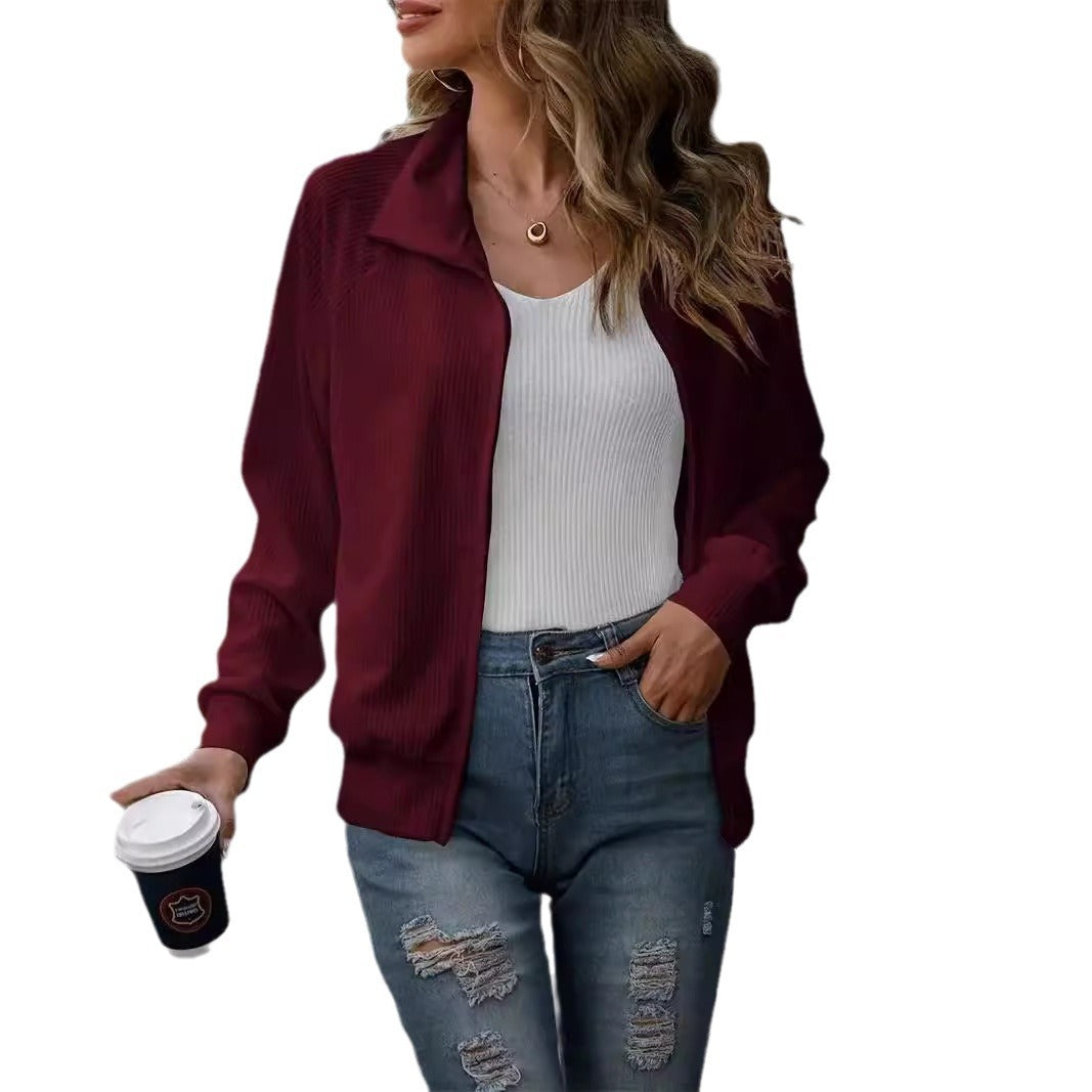 Kvinnors Zip Klänning Elegant Polyester Spandex-5