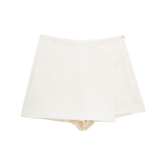 Dam Bermuda Shorts Asymmetrisk Smal Fit Lätt Material-1