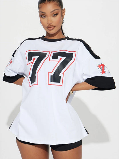 Variant image for Dam Sportig Topp Kort Ärmar Polyester Färgblockerad-1