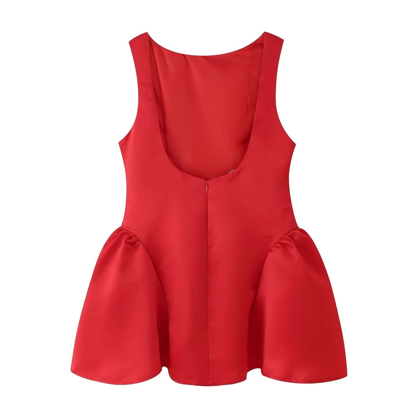 Kvinnors Wrap Klänning Med Voluminösa Ruffles Flödande Tyg-4