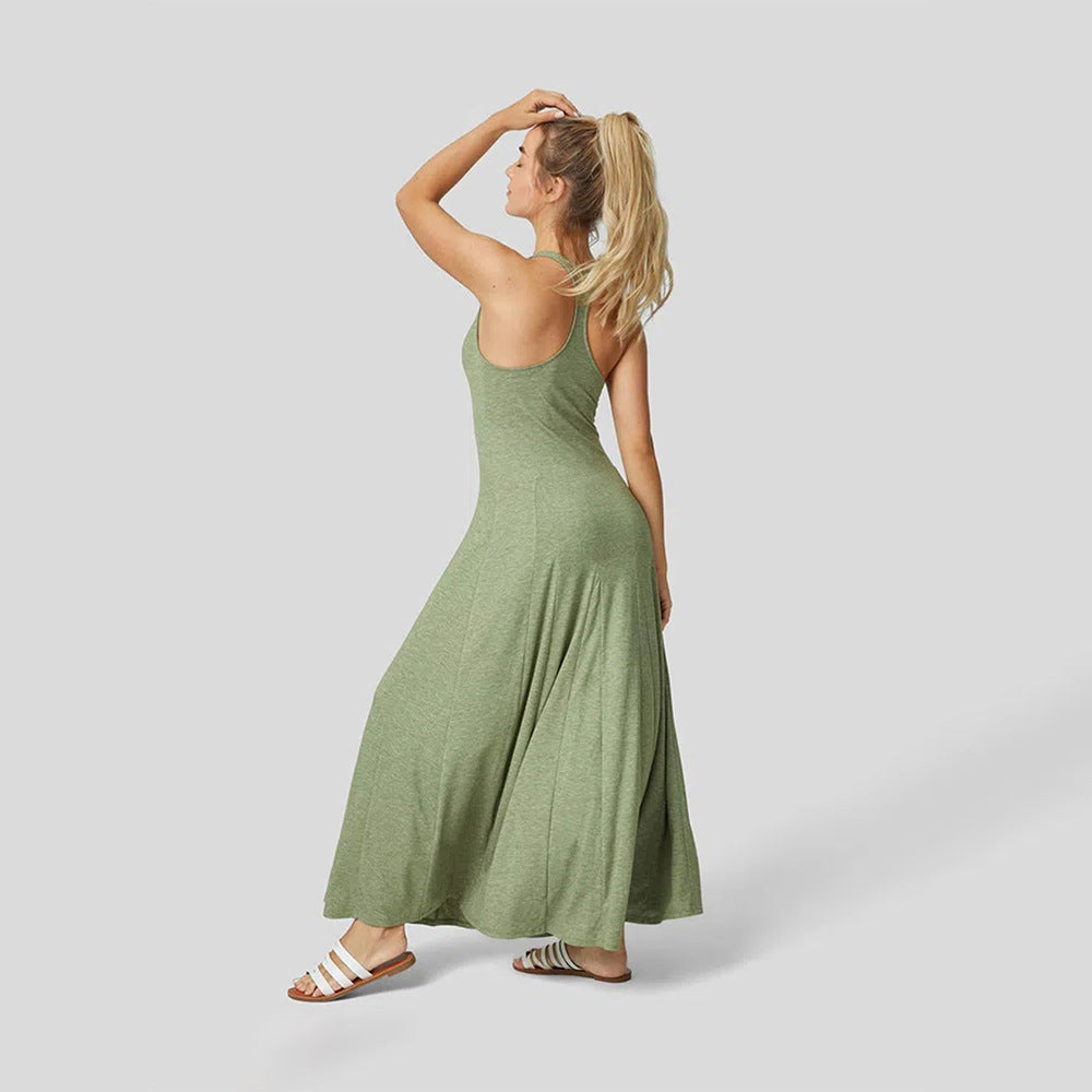 Damklänning A-Linje Slim Design Polyester-3