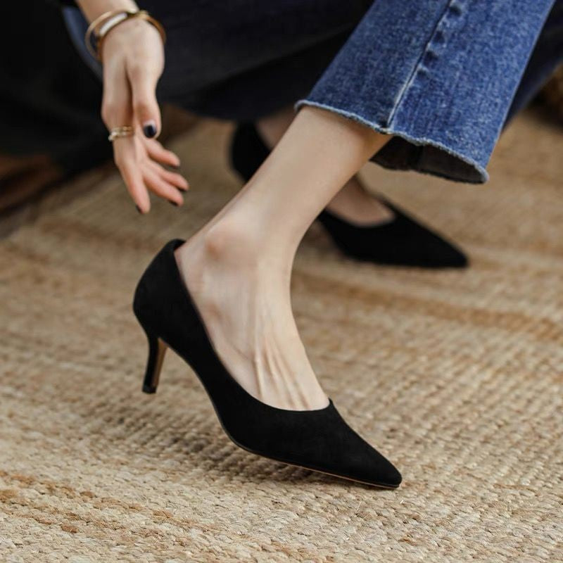 Elegante Damen Pumps mit Spitzer Zehenform und Blockabsatz – Komfortable, zeitlose Schuhe aus nachhaltigem Material, Größe 36-41 3