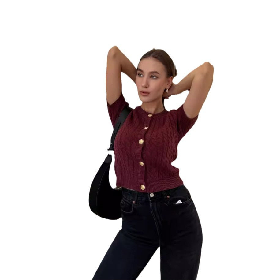Klassische Kurzarm-Cardigan für Frauen – Elegante, Weiche und Stretchige Strickjacke in Verschiedenen Farben, Ideal für Jede Gelegenheit 6