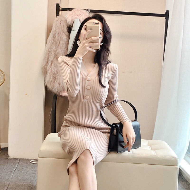 Variant image for Dam V-ringad Bodycon Klänning med Slim Fit-3