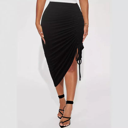 Kvinnors Wrapkjol Blommig Design Rüsch Detaljer Andningsbart Material 3