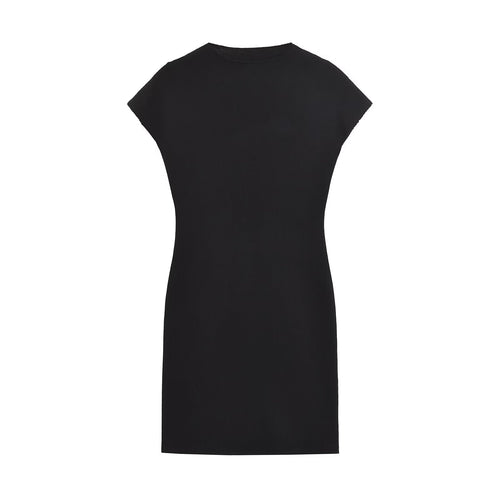 Kvinnors Kort Klänning Slim Fit Stretch Enfärgad-1