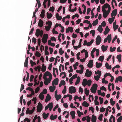 Maxirock i Leopardmönster för Kvinnor – Lätt Tyg med Flytande Snitt och Normal Passform, Perfekt för Dag- och Kvällsevenemang 4