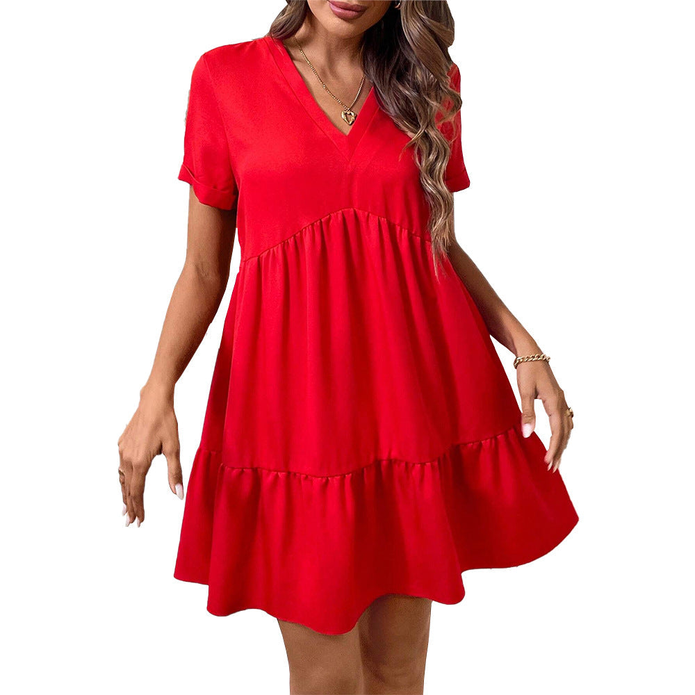 Maxiklänning Dam Hög Midja Vävda Tyger-1