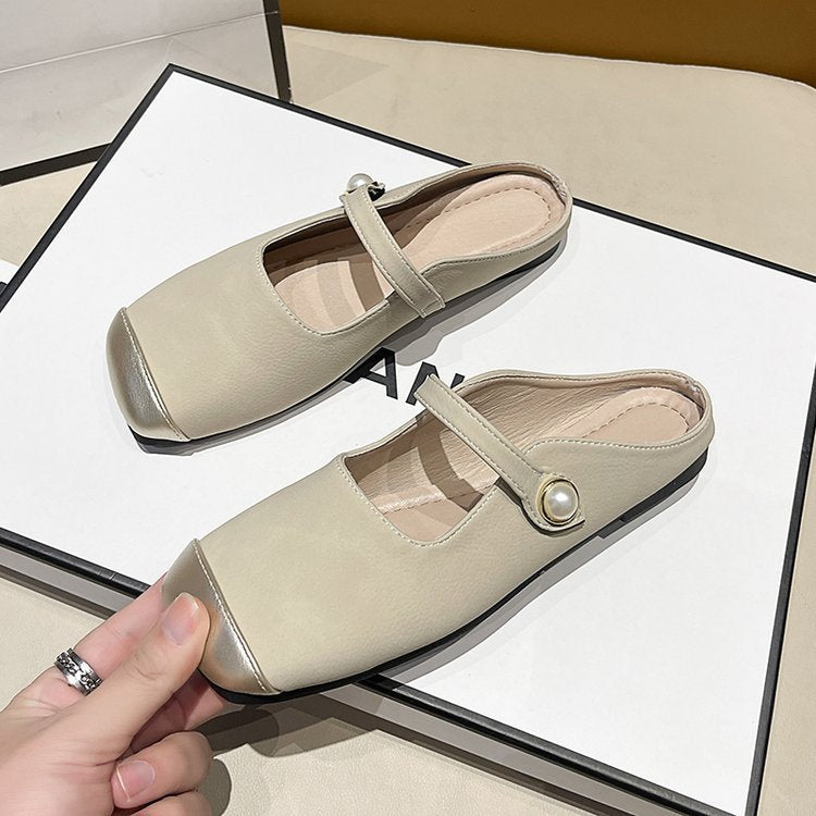 Elegant Slingback Pantolett för Damer – Ergonomisk Fotbädd, Halkfri Sula, Syntetiskt Material, Storlek 36-41 2