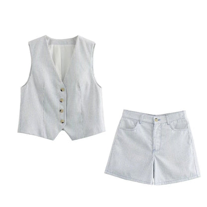 Variant image for Dam Shorts-set Färgblock Ärmlös Polyester-9