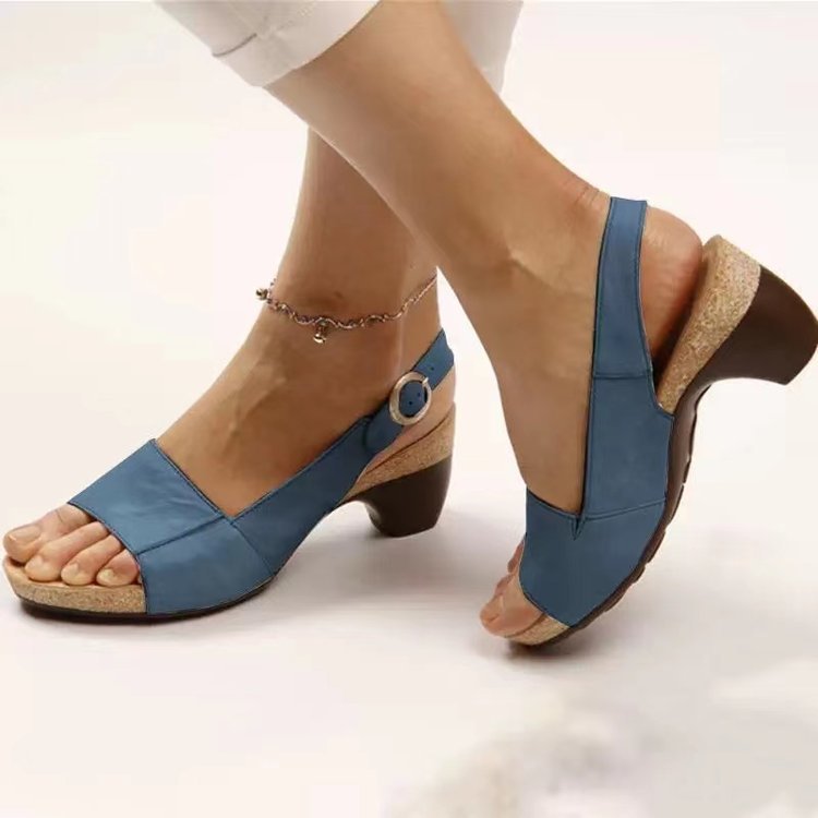 Variant image for Kvinnors Slingback Pantoletter Elegant Läder-2
