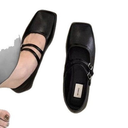 Kvinnors Ballerinaskor Slingback Dubbelremmar Vadderad Innersula 6