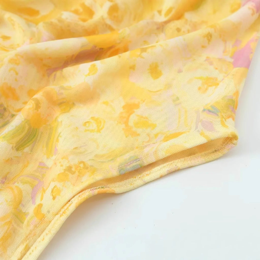 Baddräkt Dam Draperad Andningsbart Material 4