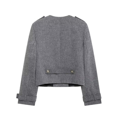 Dam Rock Set Långärmad Kappa Plisserad Kjol Högkvalitativt Material-3