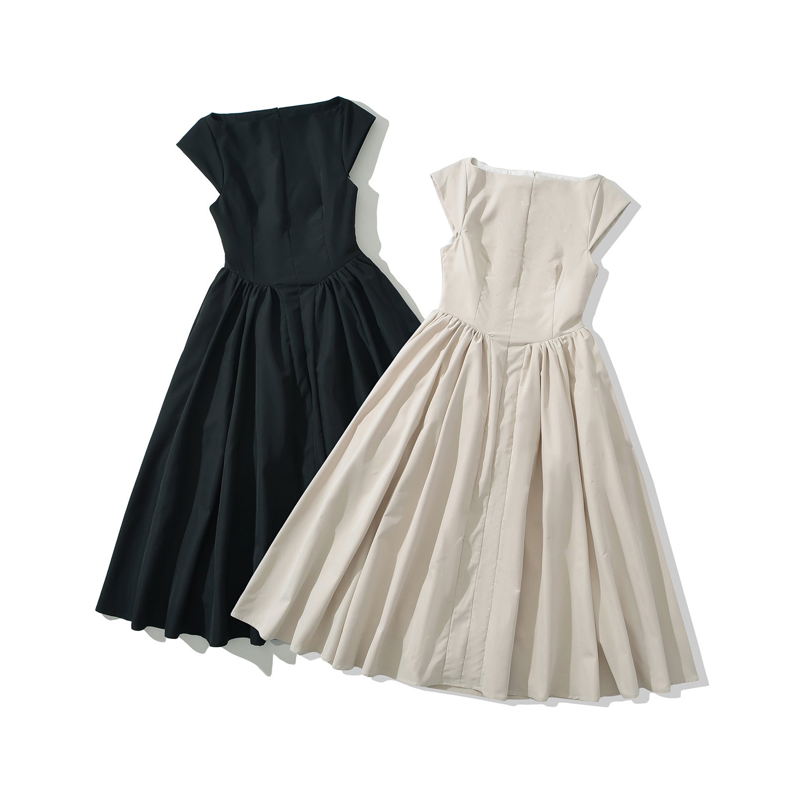 Dam Aftonklänning Klassisk Snitt Voluminös Kjol Högkvalitativt Material-2