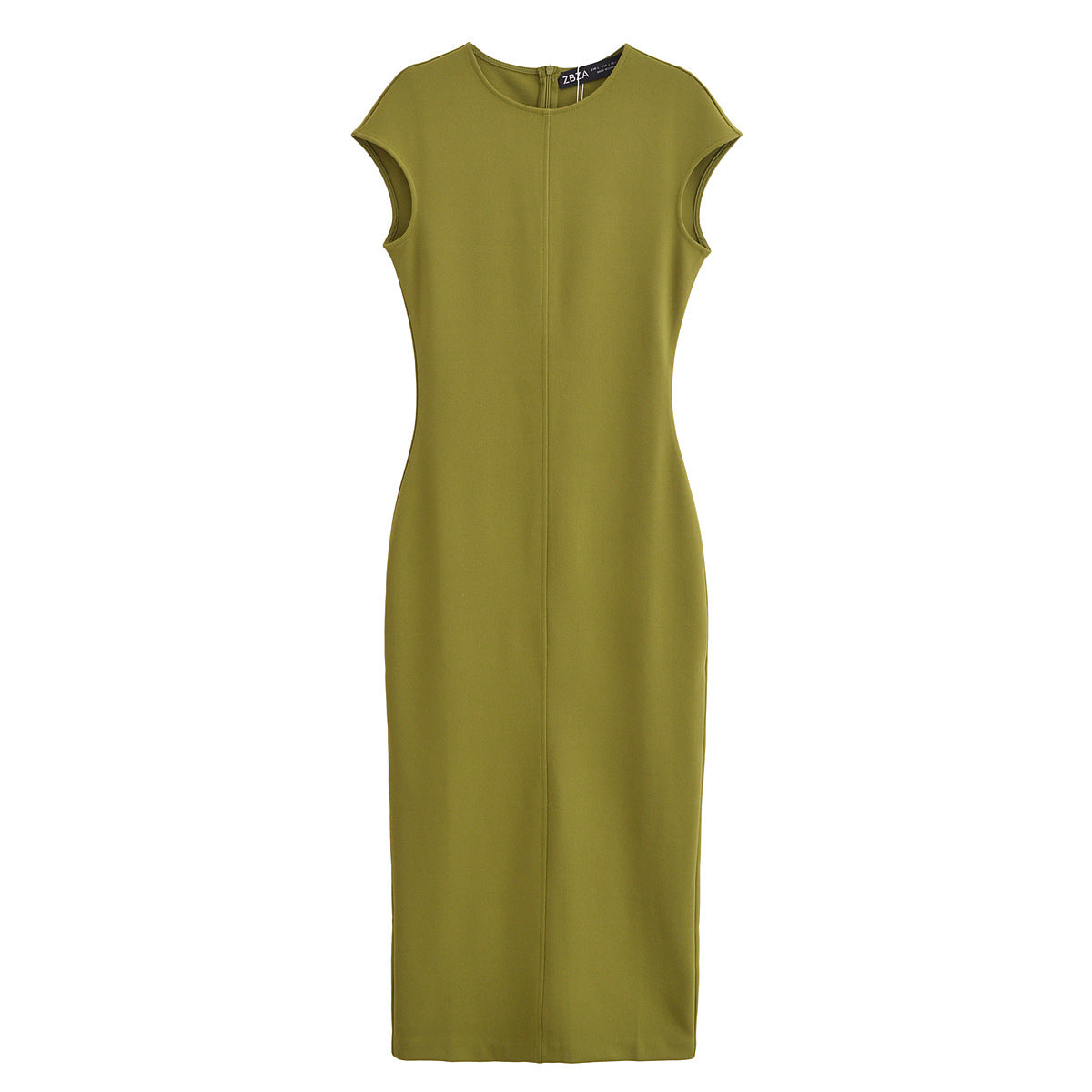 Dam Klänning Midi Rundhalsad Chiffong Elegant Fina Dam Klänningar-1