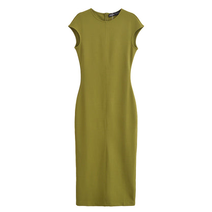 Variant image for Dam Klänning Midi Rundhalsad Chiffong Elegant Fina Dam Klänningar-1