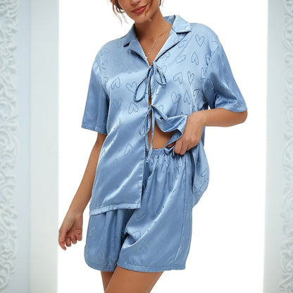 Dam Set Ärmös V-hals Polyester Tunt Tygnamn-1