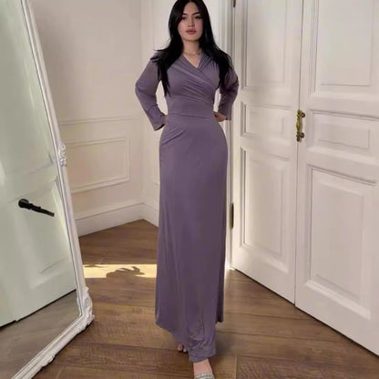 Variant image for Dam Klänning Långärmad Med Huva Stretchigt Material-1