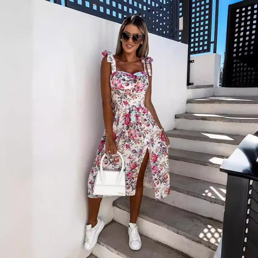 Variant image for Maxiklänning Dam Ärmlös A-linje Polyester Med Slits-16