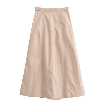 Dam Midi Rock A-Linjeformad Polyester-4
