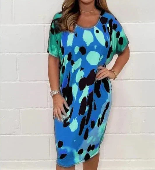 Variant image for Dam Fritidsklänning Leopardmönster Lätt Viskos-16