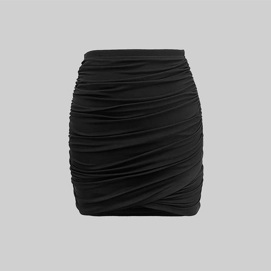 Damenrock mit Figurformendem Schnitt und Vikungsdetails aus Stretchstoff – Ideal für Alltag und Festlichkeiten 1