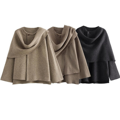 Damjacka Wrap Modern Design Mjuk Material för Dam 6
