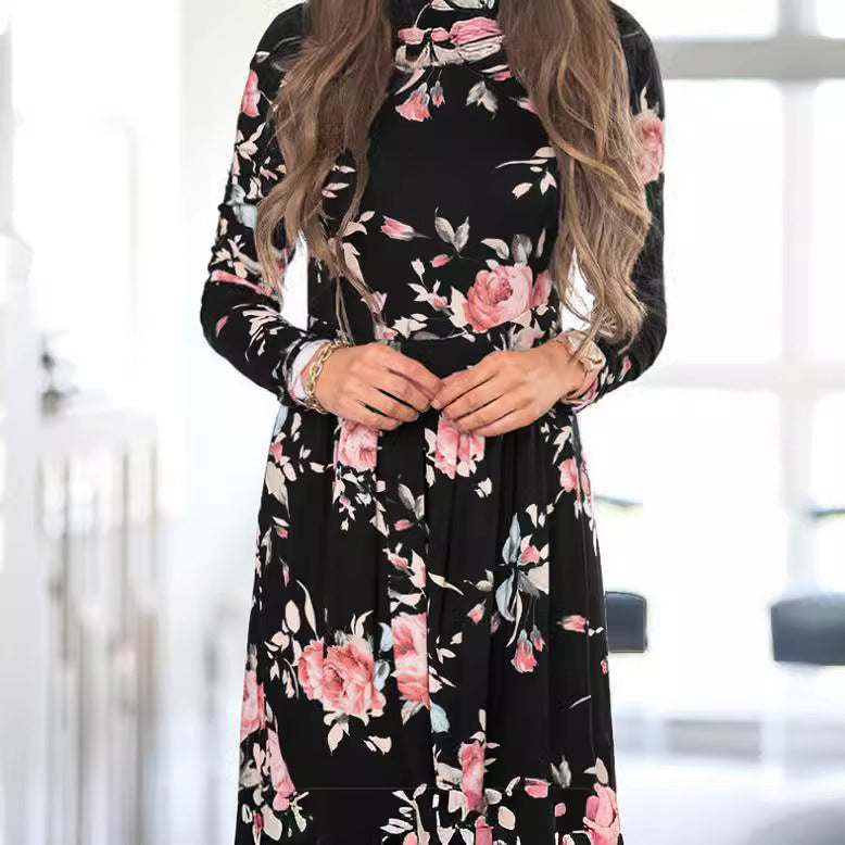 Damklänning A-Linjeformad Polyester för Vardags och Fest-4