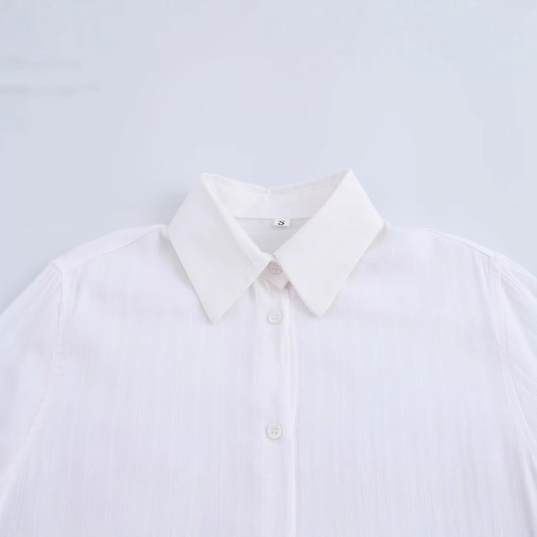 Herrskjorta Polokrage Avslappnad Polyester Patchwork-2