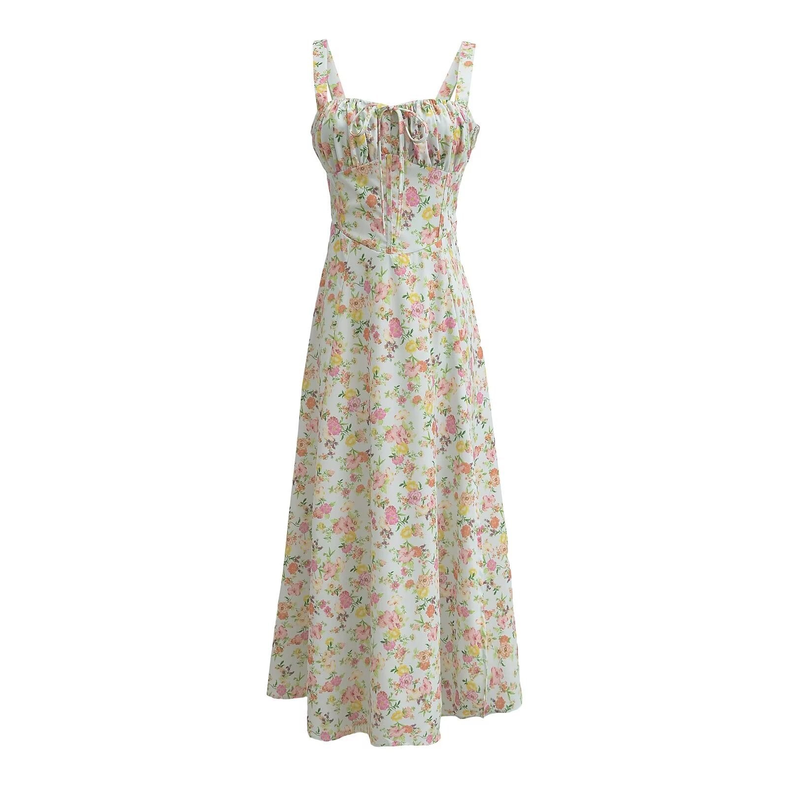 Variant image for Dam Midi Klänning Spaghetti Band Enfärgad Polyester Elegant-25