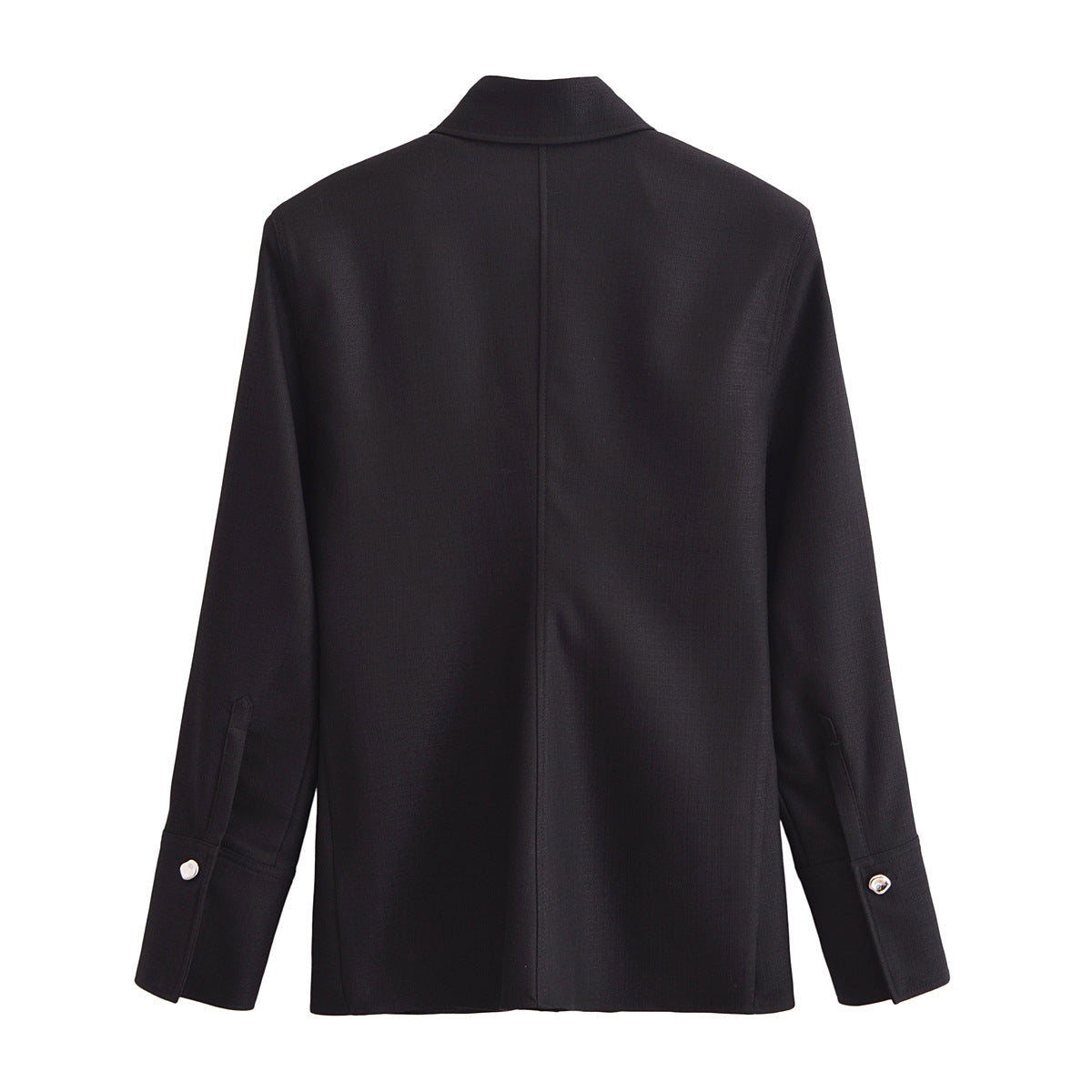 Dam Set med Veckad Skjorta och Skräddarsydda Byxor i Högkvalitativt Tyg-4